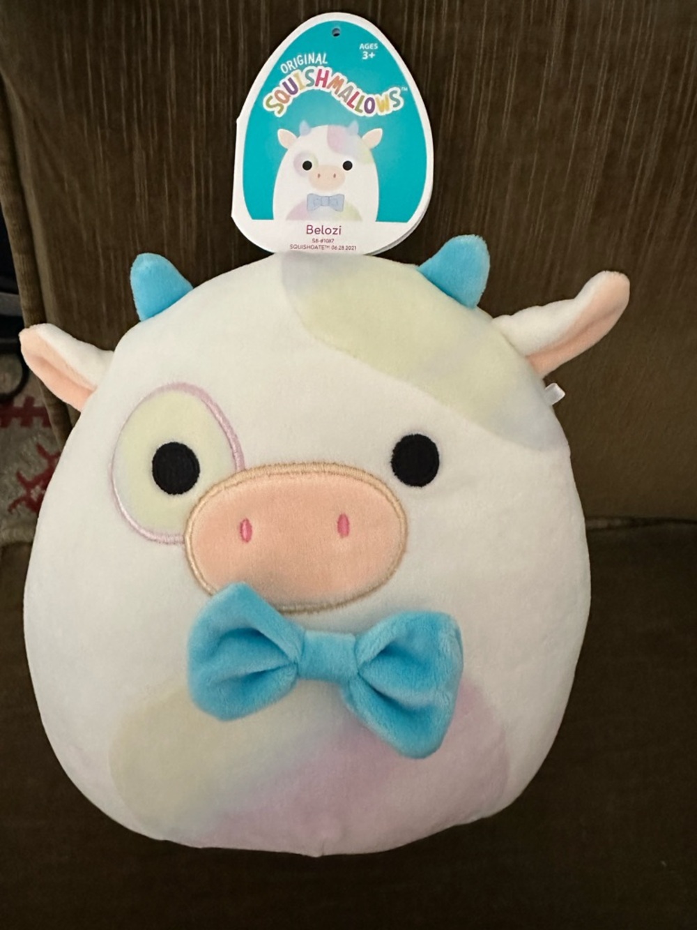 Squishmallow Belozi the cow 8” plush with tag 2021 collection